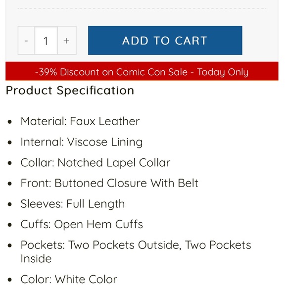 White Trench/Raincoat - Picture 7 of 7